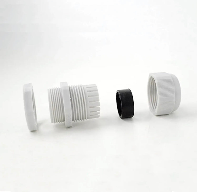 PG7/9/11/13.5/16/19 Waterproof Cable Gland Cable entry IP68 PG Series White Black Nylon Plastic Connector