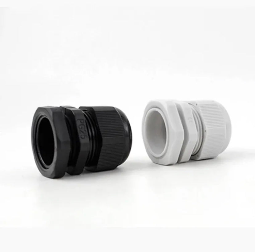 PG7/9/11/13.5/16/19 Waterproof Cable Gland Cable entry IP68 PG Series White Black Nylon Plastic Connector