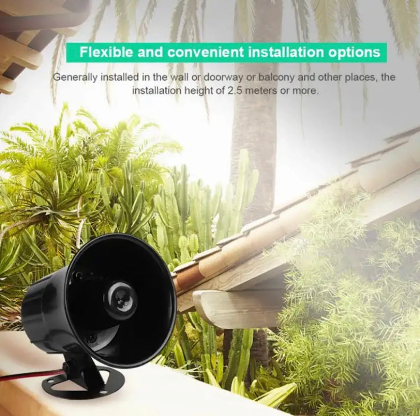 DC 12V Wired Loud Alarm Siren Horn Outdoor For Home Security Protection System