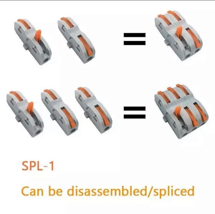 SLP-1 Universal Cable Wire Connector Teminator 32A 450V 0.14-2.5mm^2 wire Connection push in Wiring Terminal Block