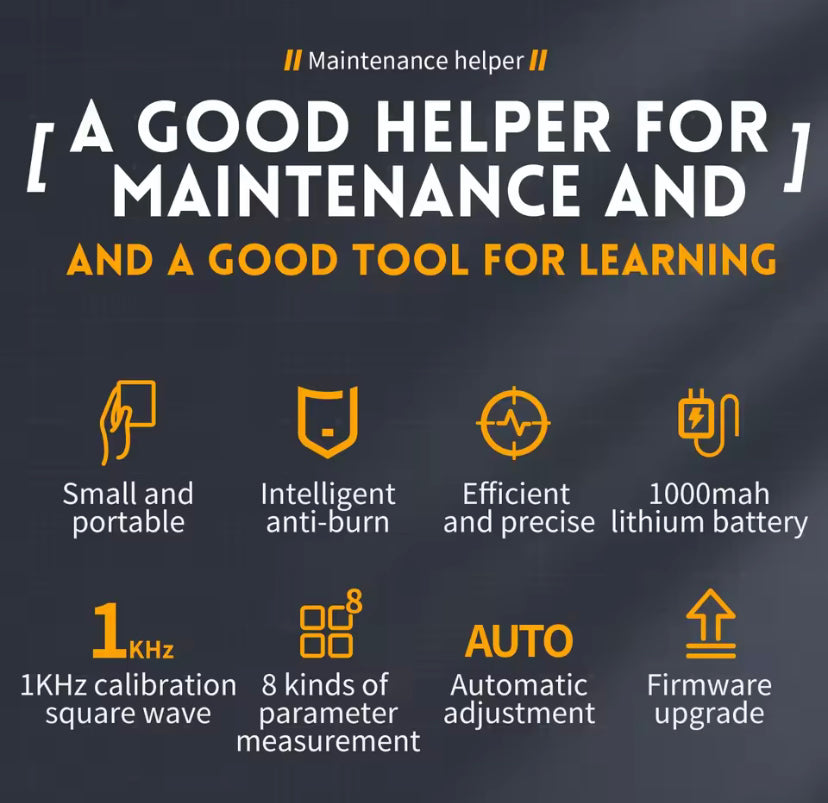 FNIRSI DSO152 Professional Handheld Digital Oscilloscope 2.5MSa/s Sampling Rate 200KHz Analog Bandwidth 800 VPP and PWM Output