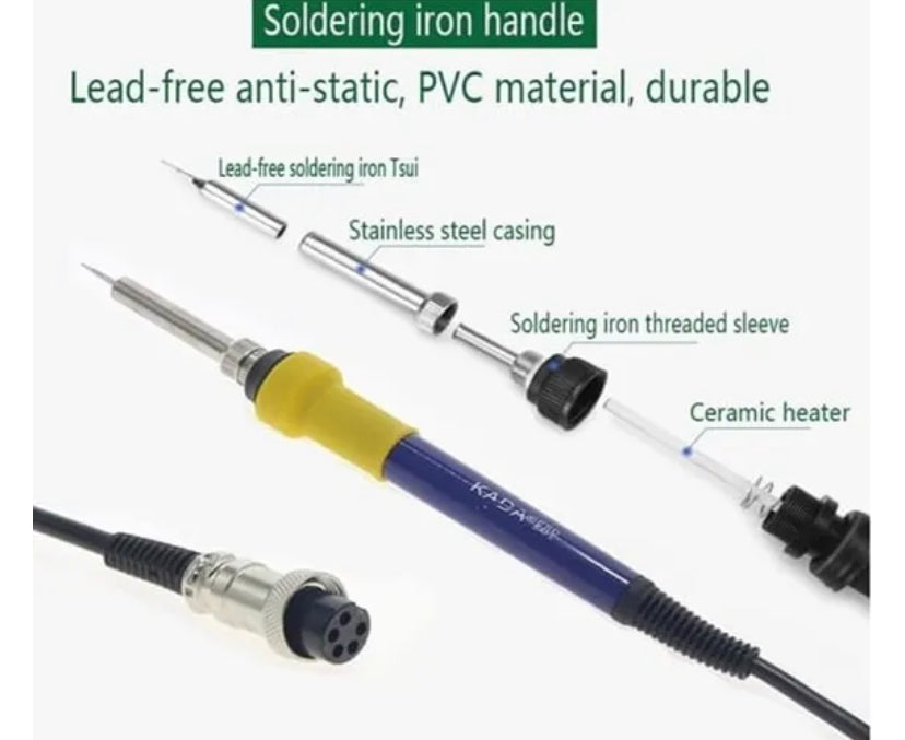 KADA 2018D+ SMD BGA Rework Station Hot Air Gun Soldering Iron 2 in 1 Welding Station