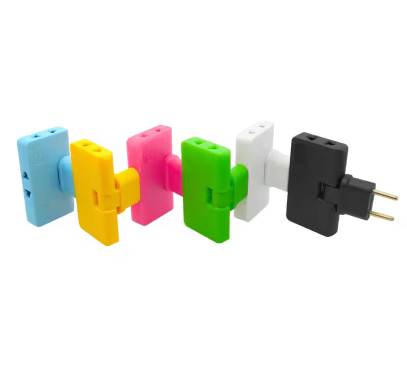 EU Plug 3 AC Outlet Power Strip Multiprise 1 Convert 3 Extension Electrical Socket 180° Rotating Fulfillment Socket AC Adapter