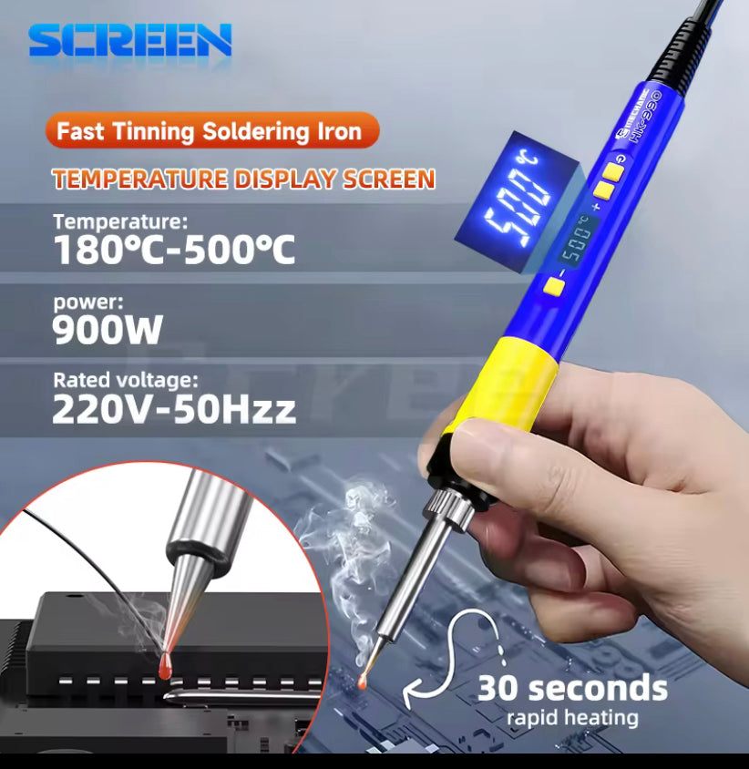 MECHANIC HK-990 Anti-static Thermostatic Soldering Iron 90W High Power Digital Display Rapid Heating Soldering Repair