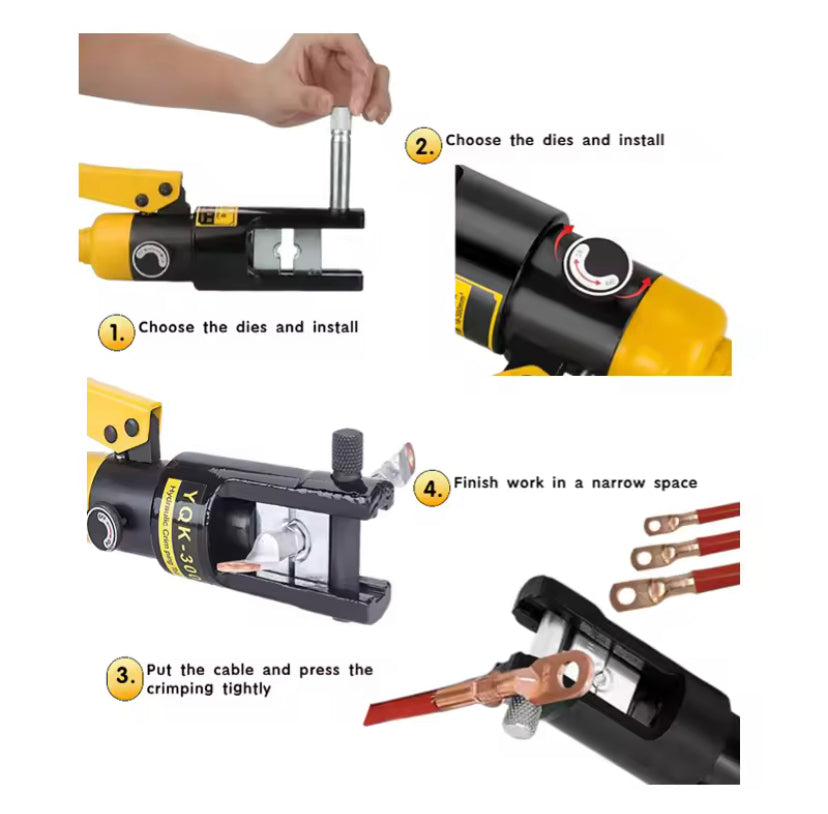 Industrial YQK-300 Manual Hydraulic Crimping Tool with Crimping Range 10-300mm2 Cable Lug Press Cable Terminal