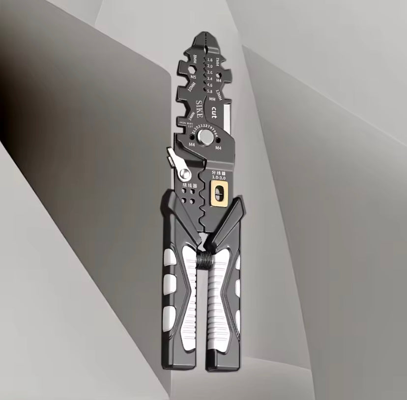 25-in-1 wire stripping pliers industrial grade multi-function electrician special cable stripping knife wire cutting pliers