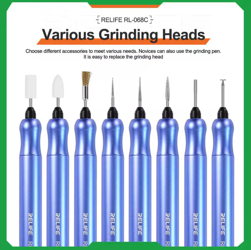 RELIFE RL-068C Speed Adjustable Electric Grinding Pen Multifunction Smart Rechargeable Sanding Tool For Mobile Phone Repair