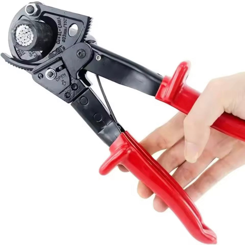 Ratchet Cable Cutter, Heavy Duty Wire Cutter for Aluminum Copper Cable, Ratcheting Wire Cutting Hand Tool HS-325A
