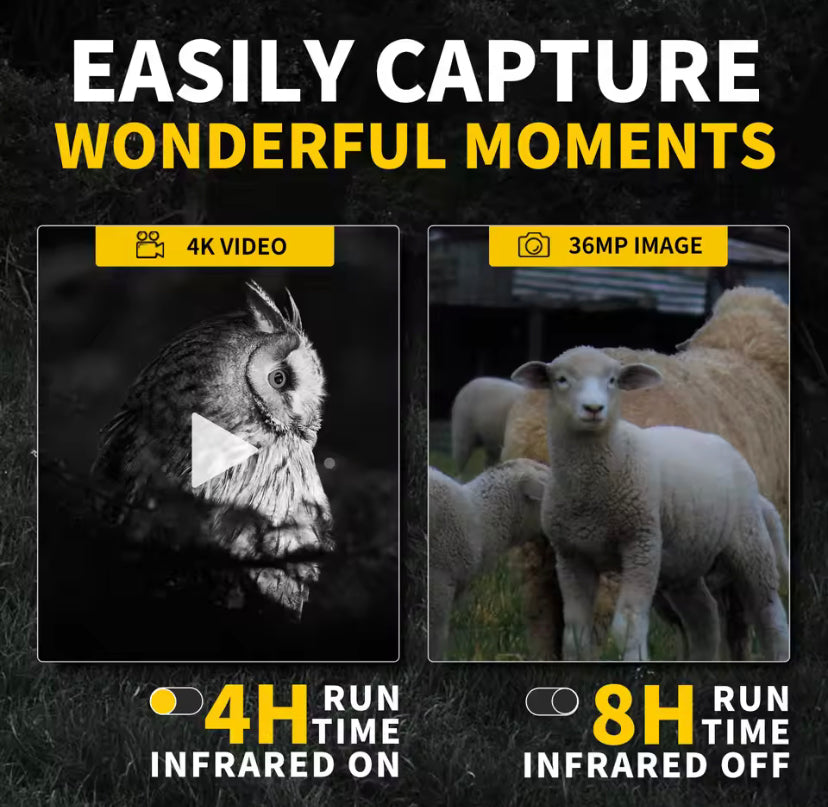 FNIRSI Telescope NVS-20 4K HD Monocular Night Vision Goggles 6X Digital Zoom 300m Hunting Camping Scope Day and Night Dual Use