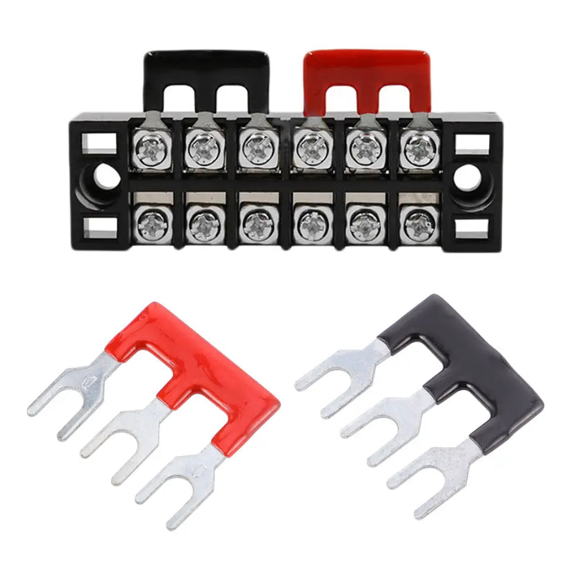Pre Insulated Fork Terminal Connection Stripe Tiebar Red Blue Yellow Black For TB 15 Ampere
