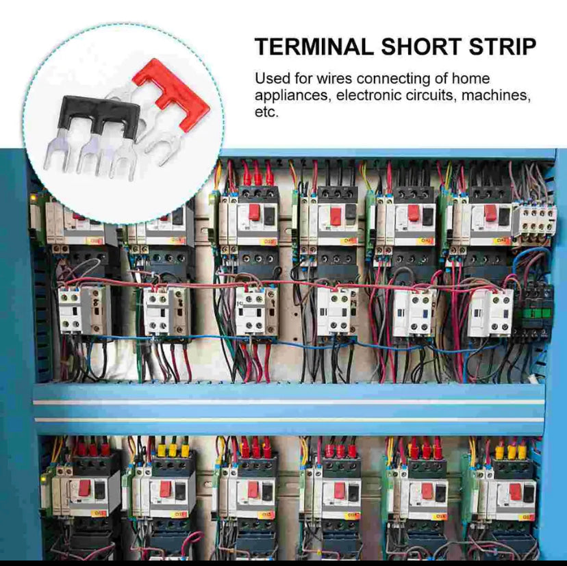 Pre Insulated Fork Terminal Connection Stripe Tiebar Red Blue Yellow Black For TB 15 Ampere