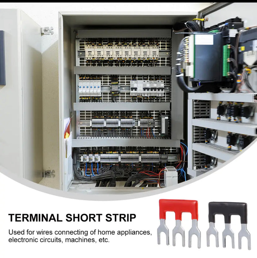 Pre Insulated Fork Terminal Connection Stripe Tiebar Red Blue Yellow Black For TB 15 Ampere