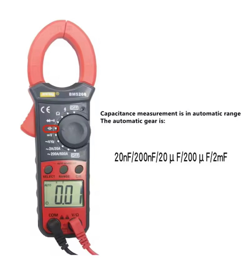 SZBJ BM5266 digital clamp multimeter AC ammeter universal meter clamp meter capacitor clamp current meter temperature