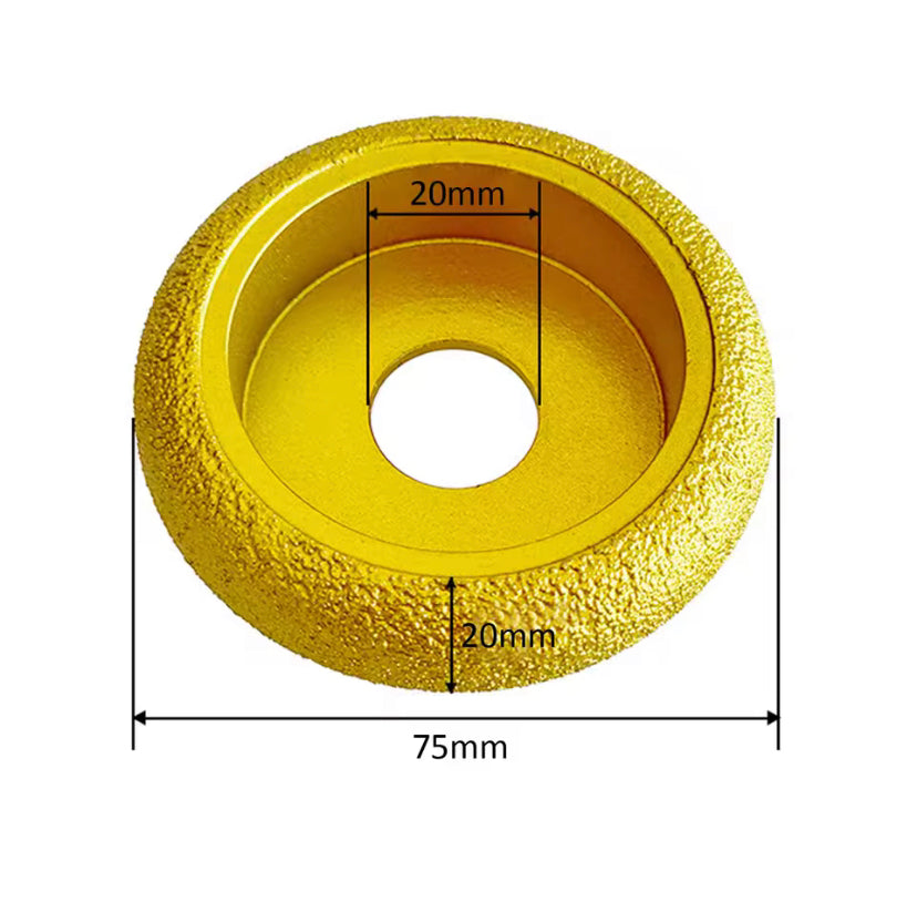 1PC 75x20mm Stone Edging Wheel Grinding Wheel Angle Grinder Grinding Head For Tile,Quartz Stone,Marble,Granite,Rock,Stone