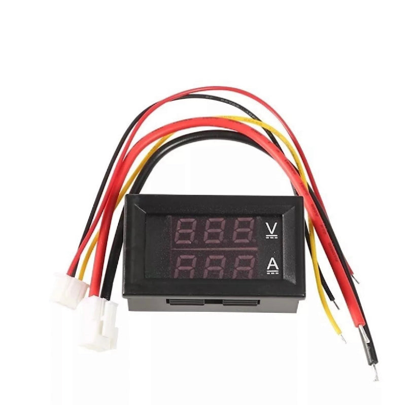 Mini 0.28" Dual LED Display Voltmeter Ammeter DC 0-100V 100A Panel Amp Volt Voltage Current Tester with 100A 75mV Shunt