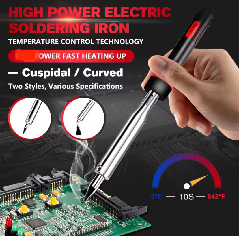 100W 220V High Power Portable Electric Soldering Iron Welding Repair Tools Internal Heating Electric Soldering Iron Tip
