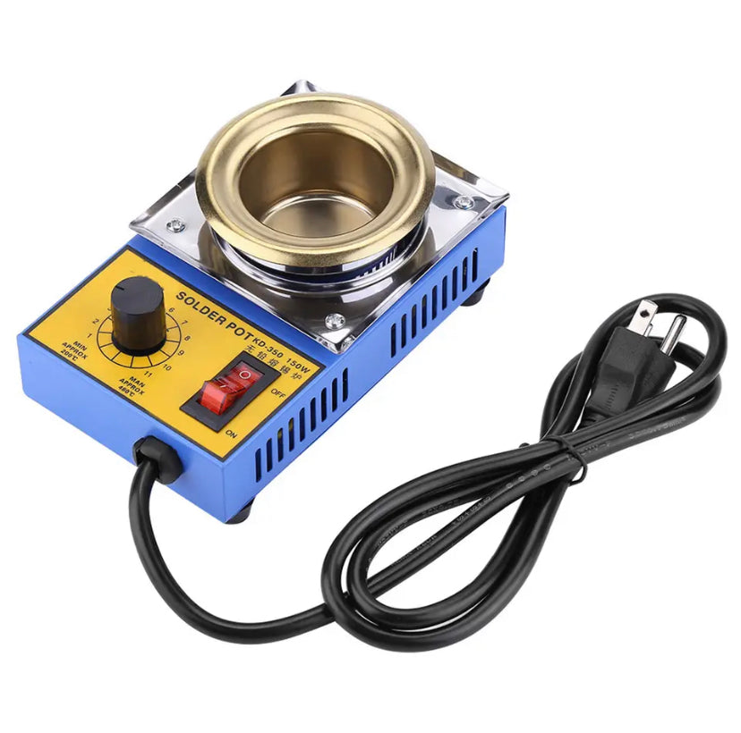 Solder Pot Tin Melting Furnace 150W Lead free Solder Pot Soldering Desoldering Bath Titanium Plate 50mm 200-450℃
