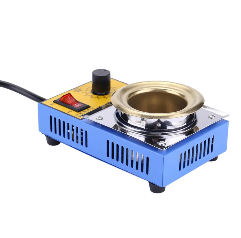 Solder Pot Tin Melting Furnace 150W Lead free Solder Pot Soldering Desoldering Bath Titanium Plate 50mm 200-450℃