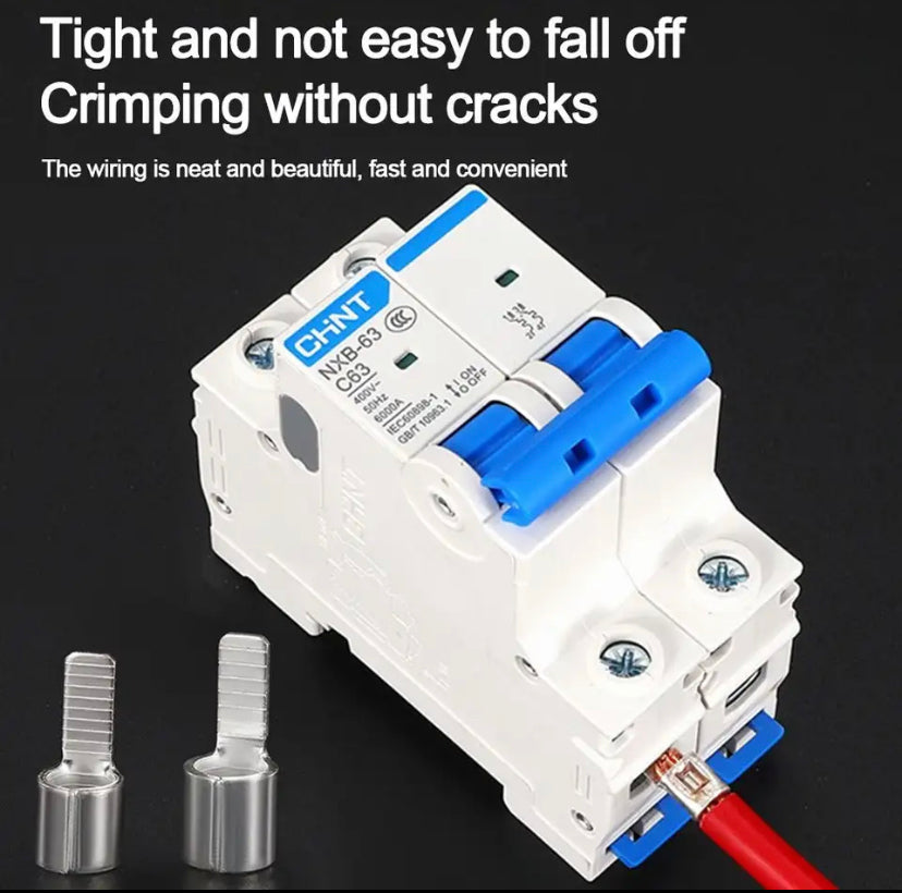 C45 Terminals for DZ47 Air Switch Circuit Breaker Wire Connector Electric Cable Connector Copper Crimp Terminal C45-1.5-50mm2