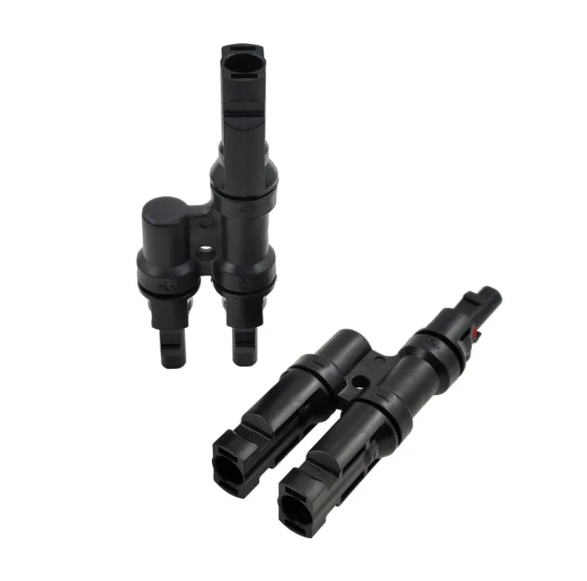 T2 Pair IP67 Solar PV Connector Approved 2 to 1 T Branch Male And Female Solar 100% PP0 Parallel DIY MC4 Solar Kits System