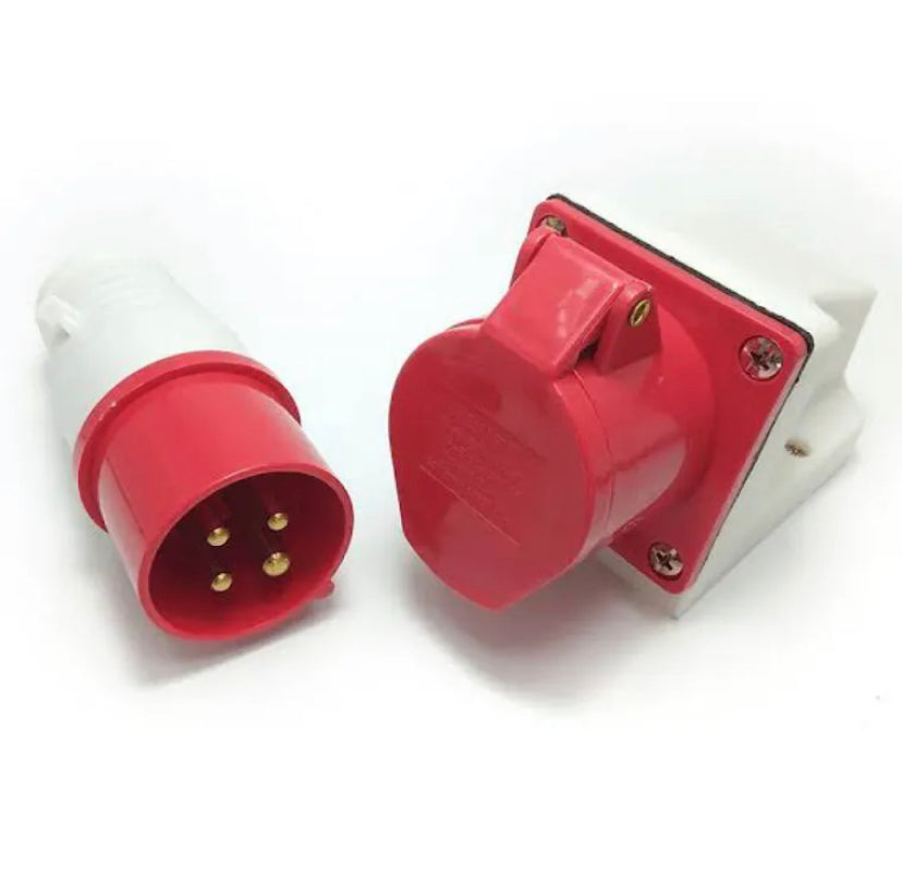 Industrial Plug Socket 4Pin IP44 Waterproof Electrical Connector Power Connection Industrial Plug 220V 380V 415V