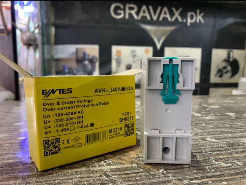 ENTES Digital Voltage Protector Voltage And Current Protector Din Rail 63A Adjustable Voltage