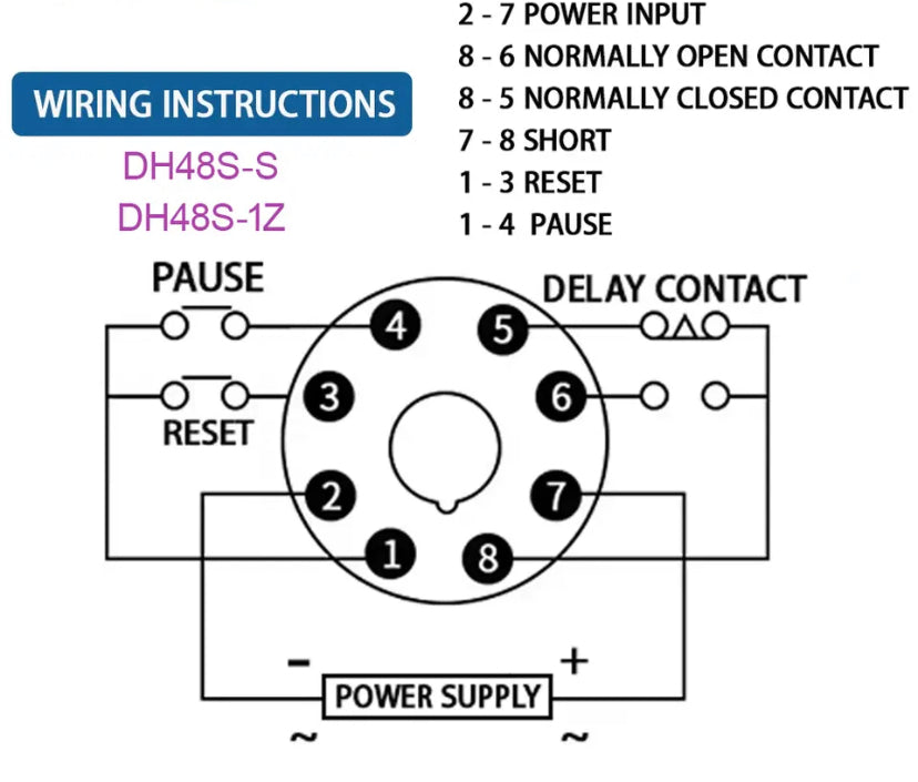 DH48S-2Z Digital LED Programmable Timer Time Relay Switch 0.01S-99H99M DIN RAIL