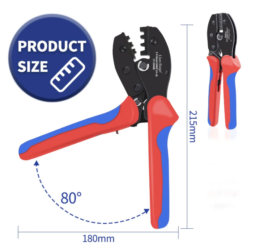 Solar photovoltaic tool MC4 terminal crimping pliers LY-2546B solar panel waterproof connector tool pliers 2.5/4/6mm ² 14-10AWG