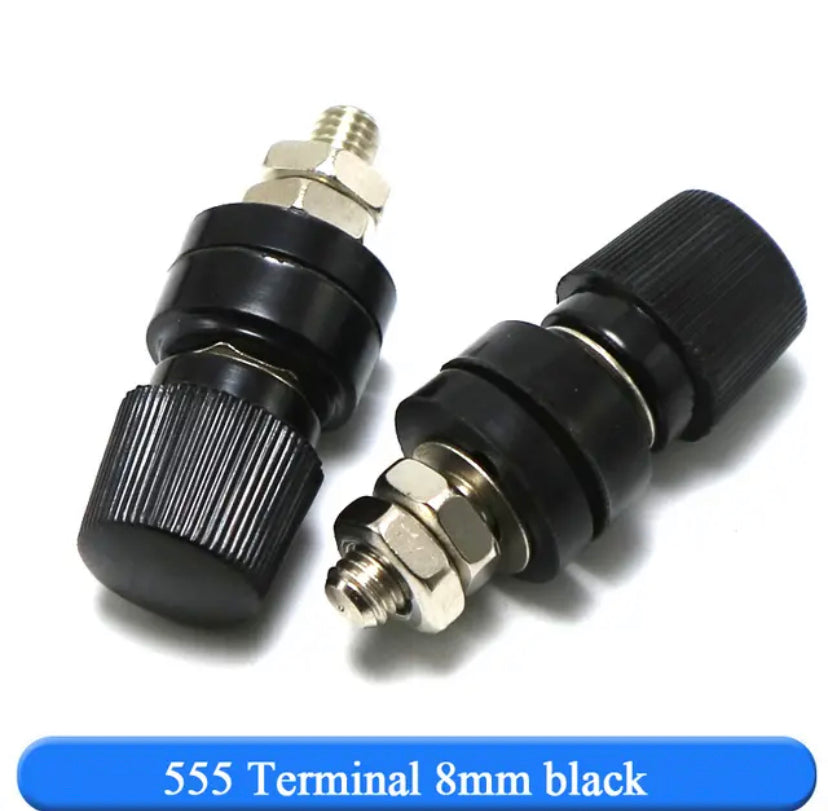 2PCS 333/555 Wire Binding Post Thread Screw Dia 6/8mm Lithium Battery Weld Inverter Clamp Power Supply Connect Terminal Splice