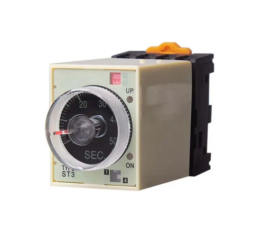 ST3PA-A Time Relay With Base Socket ST3P A-A/B/C/D/E/F/G 12V 24V 220V Power On Time Delay
