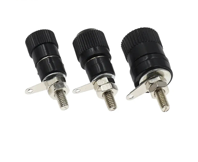 4mm Red&Black Banana Socket Professional Binding Post Nut Banana Plug Jack Connector Nickel Plated For 4mm Banana Plug