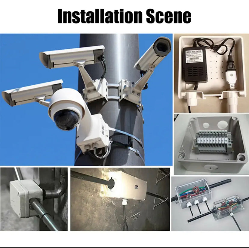 Waterproof CCTV PVC Plastic IP65 Electric Control DIY Indoor Wire Shell Connection Cable Branch Junction box