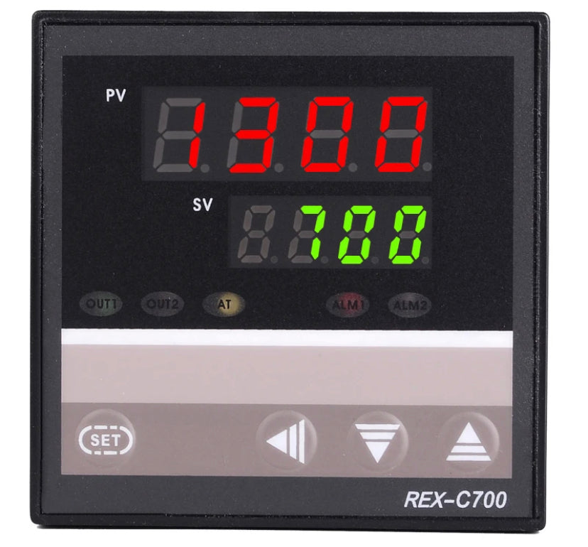 REX-C700 PID Temperature Controller Digital Display Thermostat Relay Output REX C700 220VAC K Type Size 72x72mm