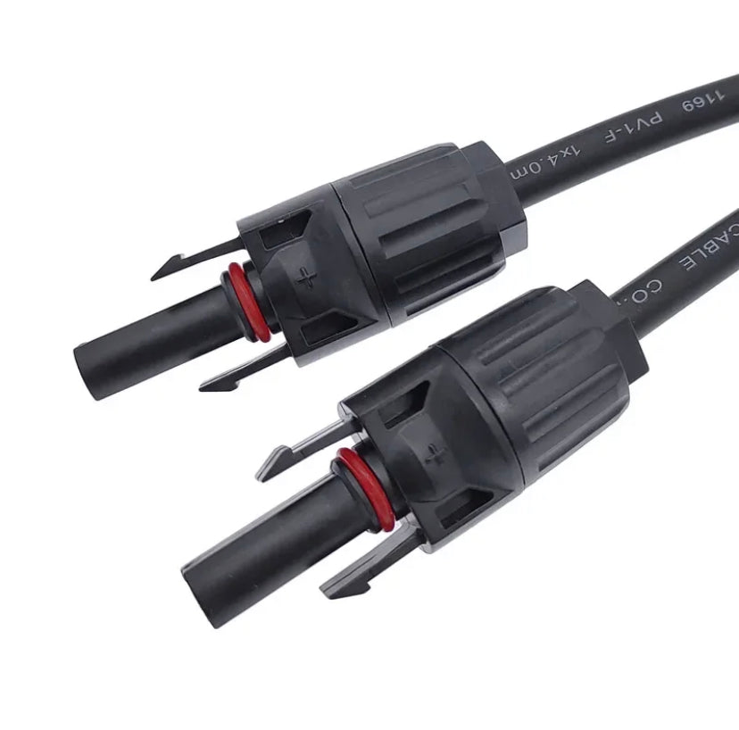1pair Solar Style Y Branch Adapter Connectors 1 to 2 Male and Female Panel Cable Photovoltaic Connector Adapter