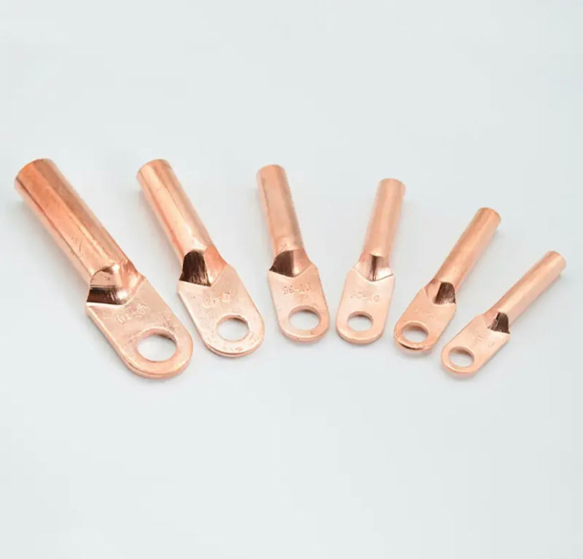 1PC Cable Connector Crimping Type Copper Terminals copper cable terminal Tube DT-10 DT-16 DT-25 DT-35 DT-50 DT-70 mm2