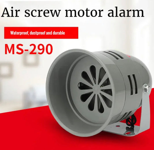 MS-290  AC 220V/110V DC 12V/24VDC Mini Plastic Motor Siren Industrial Alarm Sound electrical guard against theft