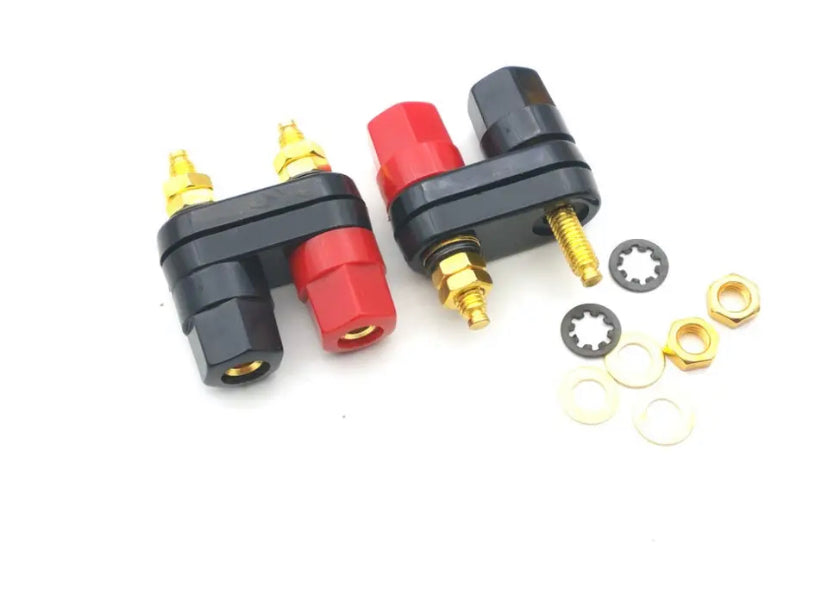 1PC Banana plugs Jack Socket Couple Terminals DIY Connectors Red Black Connector Amplifier Terminal Binding Post Speaker