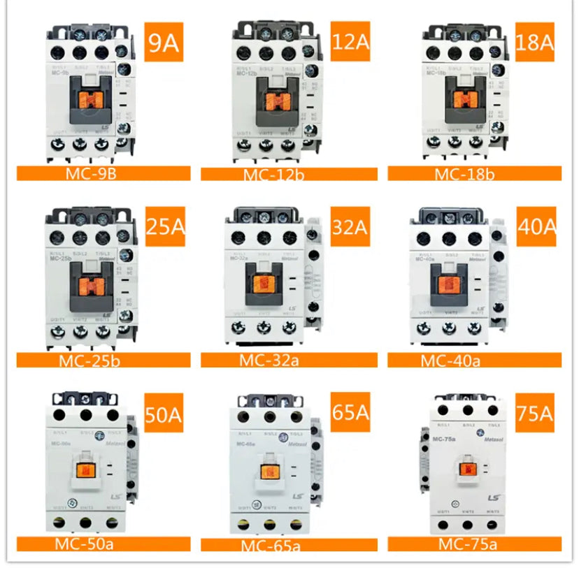 (COPY) Electromagnetic AC contactor MC-9/12/18/22/32/40/50/65/75/85