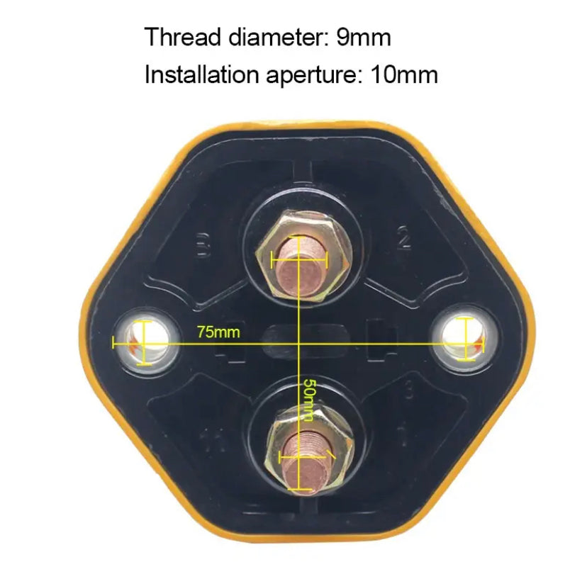 12V 250A Power Battery Disconnect Switch Cut Off Switch Battery Isolation Leak-Proof Rotating