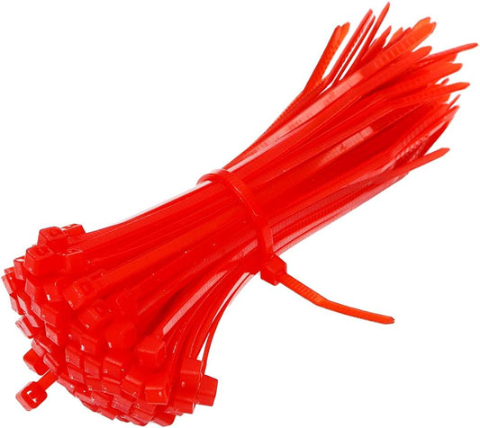 100 PCS Cable tie RED Color 4-18 inch