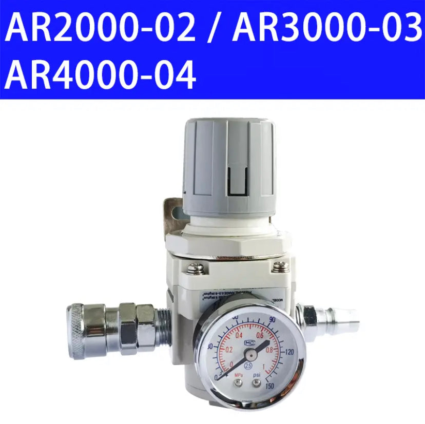 High Quality AR2000-02 AR3000-03 AR4000-04 Pneumatic Compressed Air Compressor Pressure Regulator Relief Valve 1/4" 3/8" 1/2"