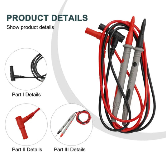 Insulated Test Leads Cable Accessories Electrical Equipment Gold Lead Cord Multimeter Needle