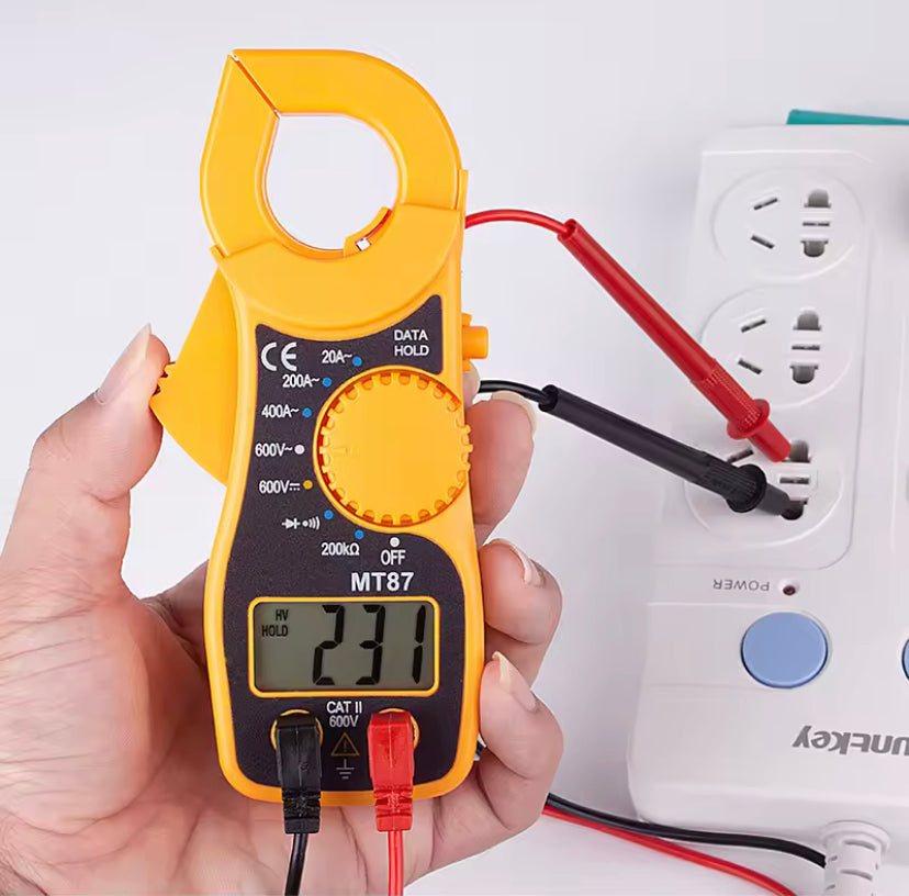 MT-87 Mini LCD Digital Clamp Multimeter AC/DC Current Voltage Resistance Capacitance Diode Tester Multi-tool  Meter Test Line