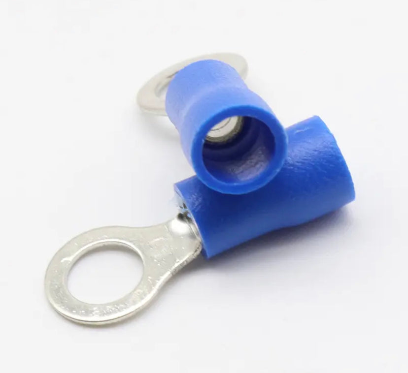 Super Rv2 Blue (2.5mm O Type) RV2-4 Blue Ring Insulated Wire Connector Electrical Cri ...