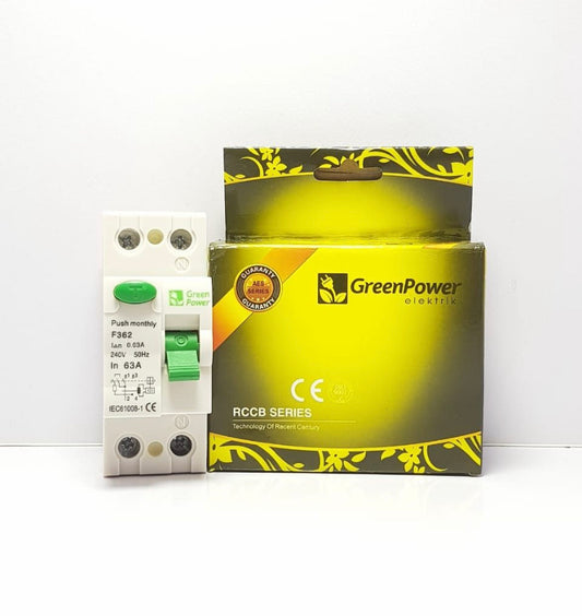 Green Power Earth Leakage Breaker 2P 63A