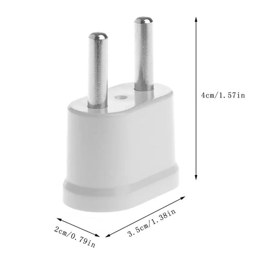 Flat Pins US To EU Euro Europe Plug Adapter 2 Round Socket Converter Adapter