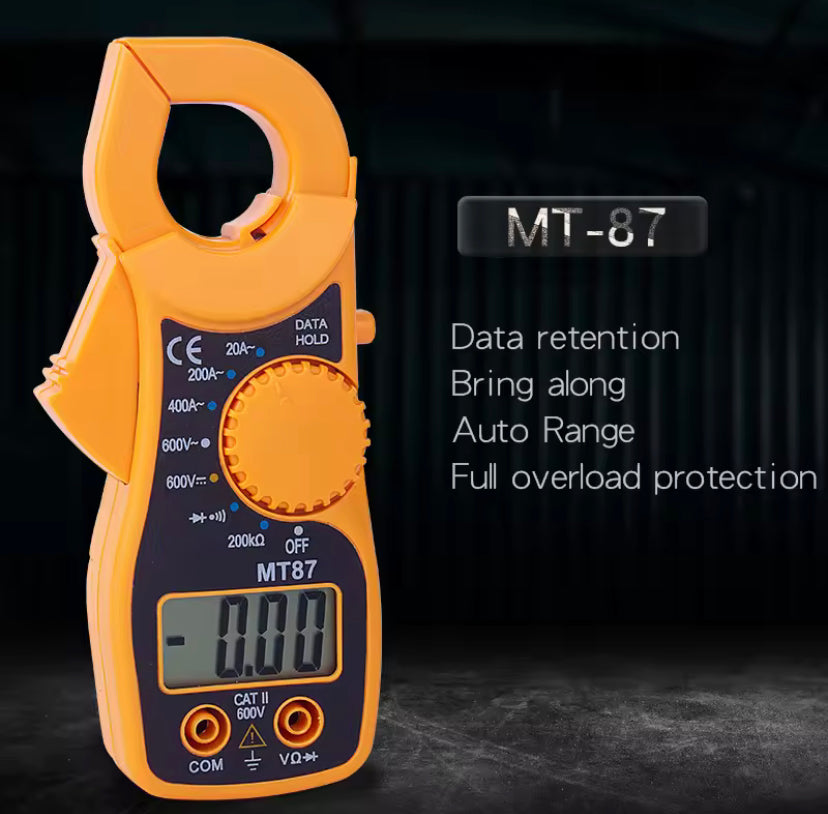 MT-87 Mini LCD Digital Clamp Multimeter AC/DC Current Voltage Resistance Capacitance Diode Tester Multi-tool  Meter Test Line