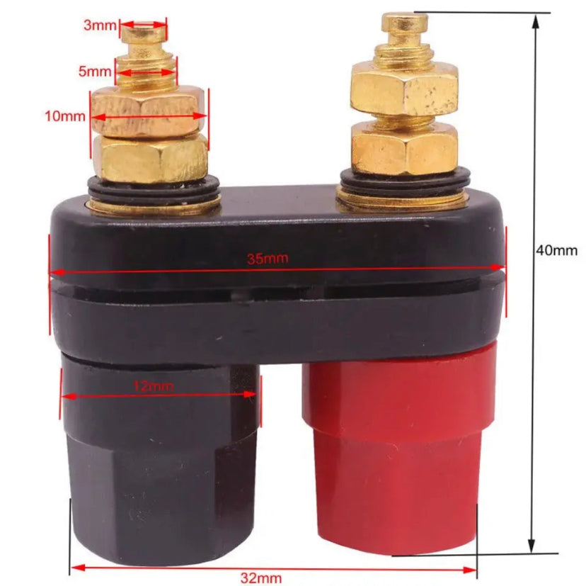 1PC Banana plugs Jack Socket Couple Terminals DIY Connectors Red Black Connector Amplifier Terminal Binding Post Speaker