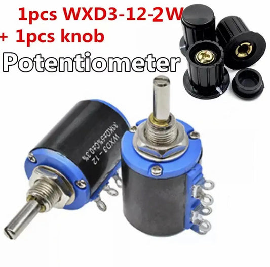 WXD3 WXD3-12 2W Potentiometer Wirewound Multi-Turn 100R 200R 220R 470R 1K 2.2K 3.3K 4.7K 6.8K 10K 22K 33K 47K Variable Resistor