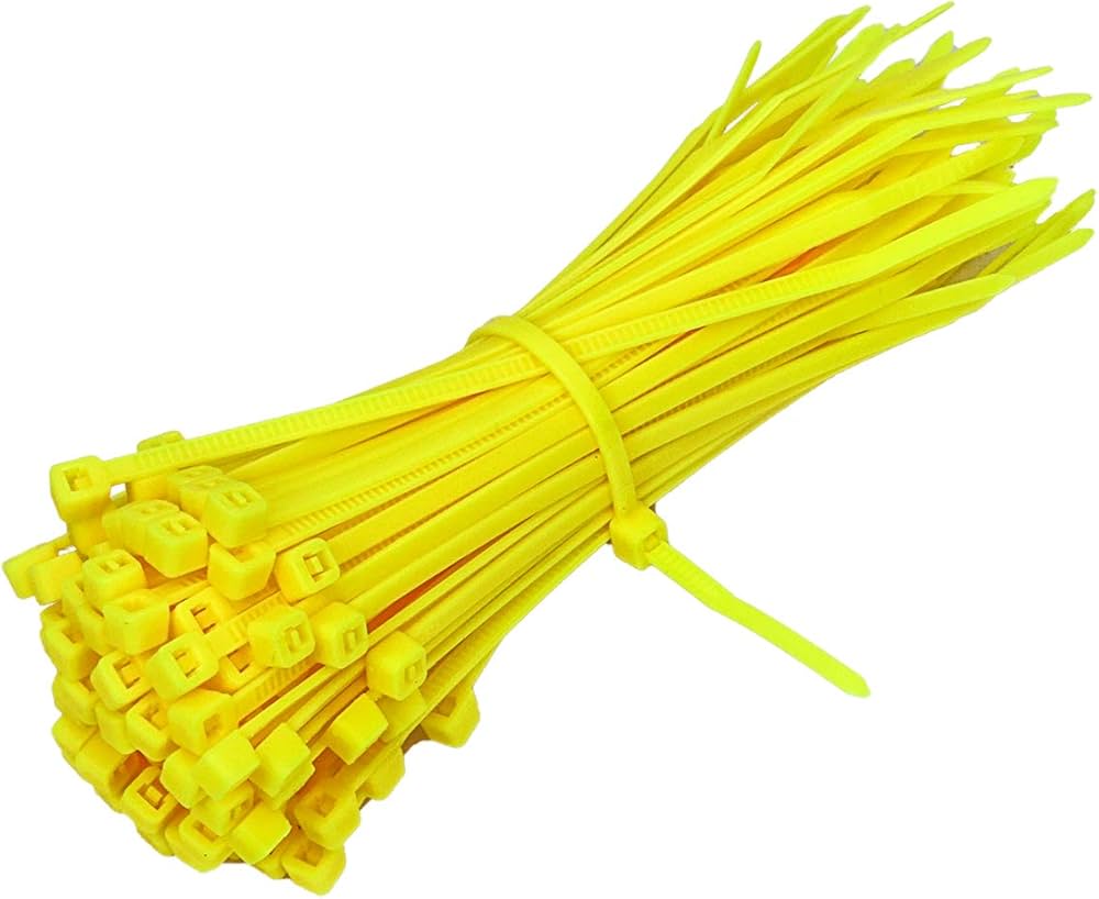 100 PCS Cable tie YELLOW Color 4-18 inch